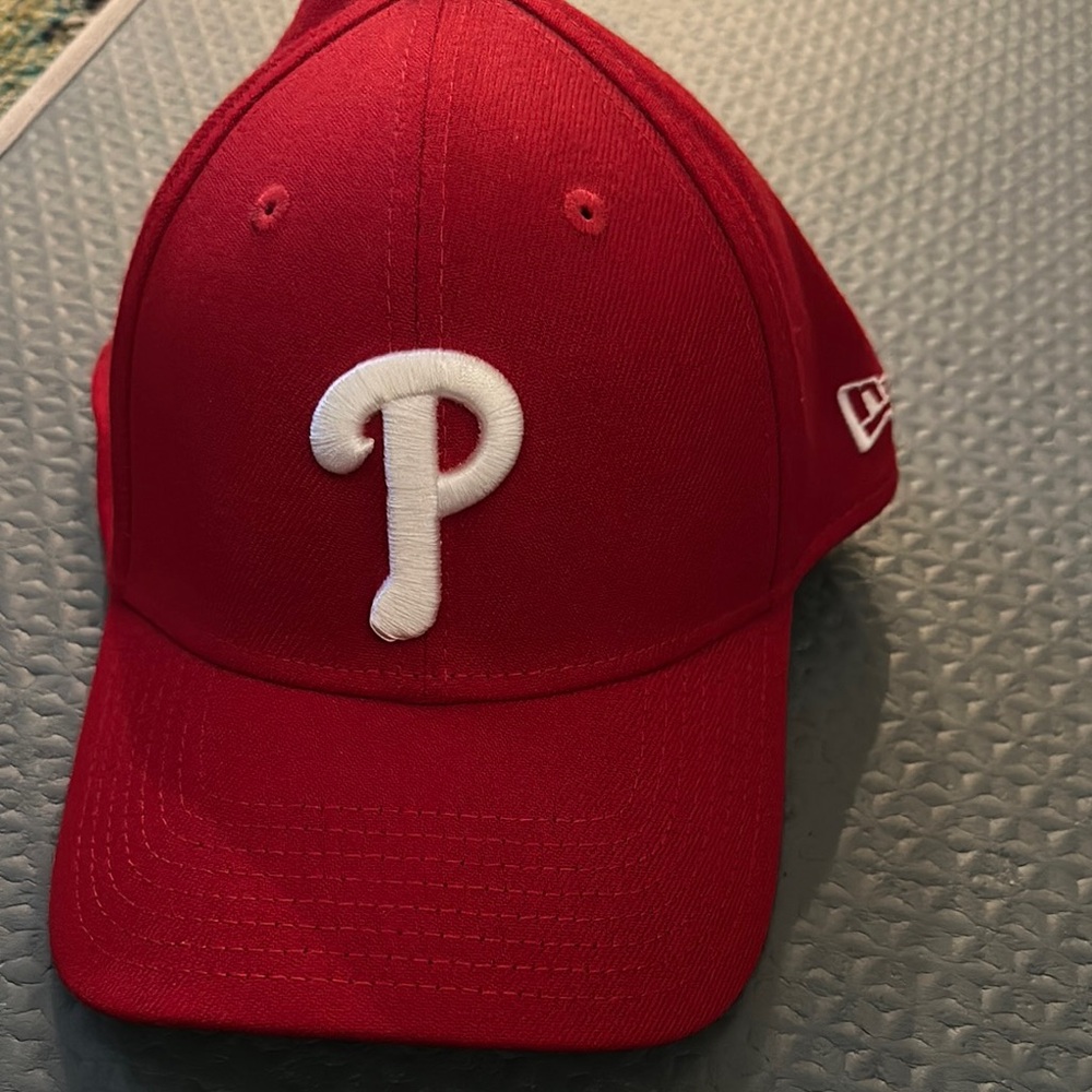 Phillies New Era Scarlet Cap with Ivory Emblem